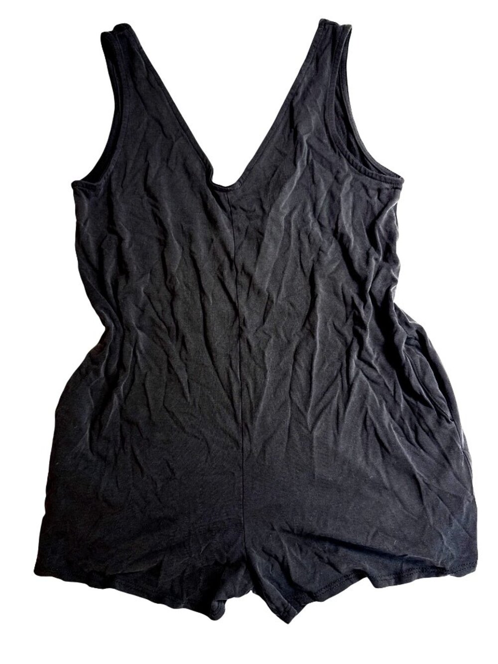 Basic Black Sleeveless V-Neck Romper By Lulus Size S Summer Sexy